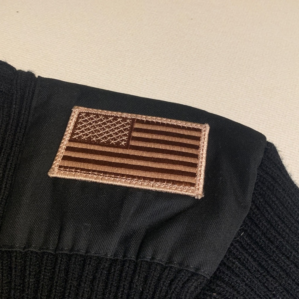 LL Bean Commando Black Sweater with Moneyary Themed Embellishments - Picture 9 of 14